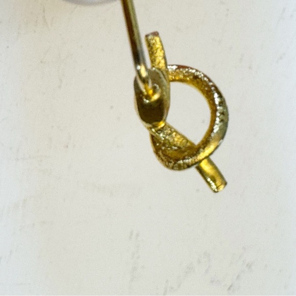 Vintage Gold Tone Art Nouveau Spiral Knot Crystal Stick Pin - Picture 7 of 7